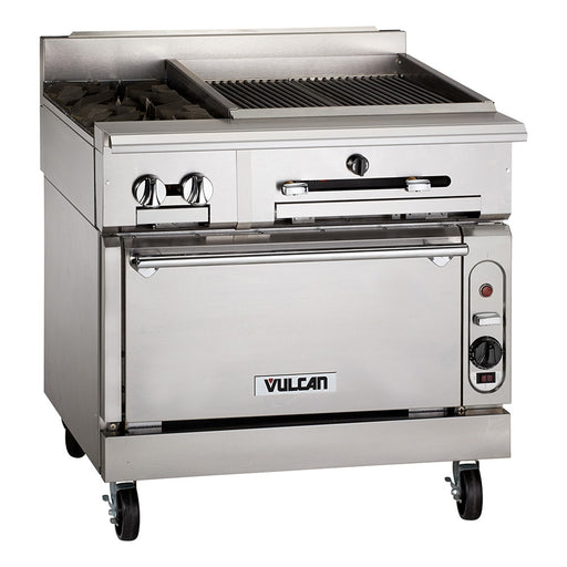 Vulcan VTC24B 24" Gas Range W/ Charbroiler & Storage Base, Liquid Propane-cityfoodequipment.com