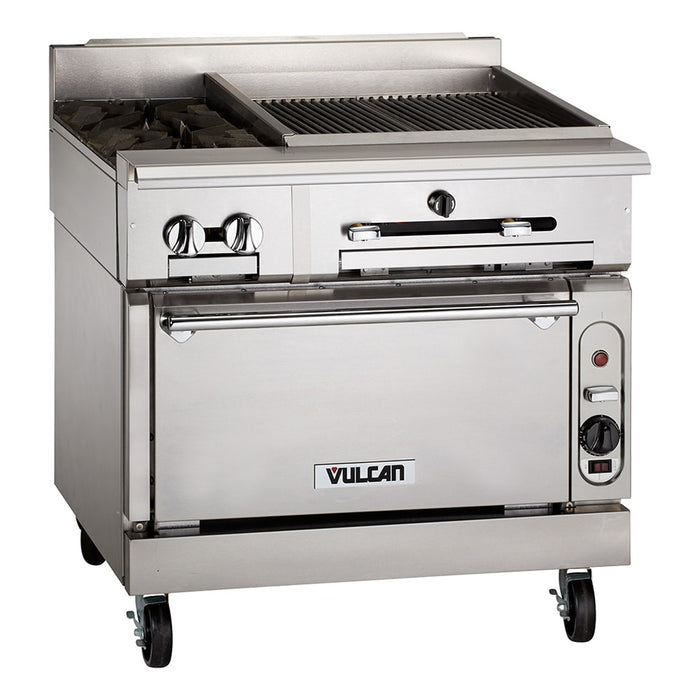 Vulcan VTC24B 24" Gas Range W/ Charbroiler & Storage Base, Liquid Propane-cityfoodequipment.com