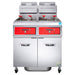 Vulcan 2VK45AF Gas Fryer - (2) 50 Lb Vats, Floor Model, Natural Gas-cityfoodequipment.com