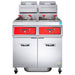 Vulcan 2VK85DF Gas Fryer - (2) 90 Lb Vats, Floor Model, Liquid Propane-cityfoodequipment.com