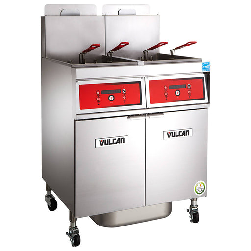 Vulcan 4VK65CF Gas Fryer - (4) 70 Lb Vats, Floor Model, Natural Gas-cityfoodequipment.com