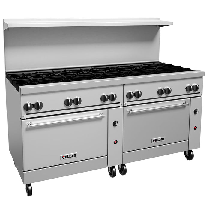 Vulcan 72CC-12B 72" 12 Burner Gas Range W/ (2) Convection Ovens, Natural Gas-cityfoodequipment.com