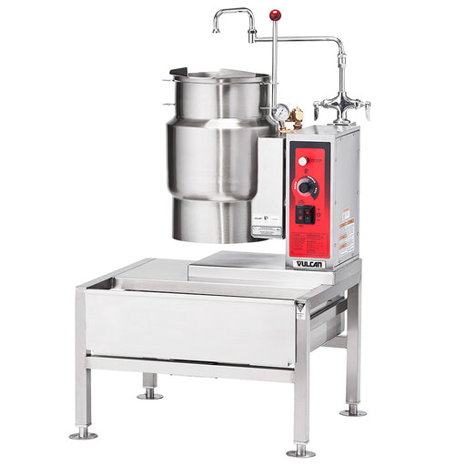 Vulcan K12ETT 12 Gal Steam Kettle - Manual Tilt, 2/3 Jacket, 230v/1ph-cityfoodequipment.com