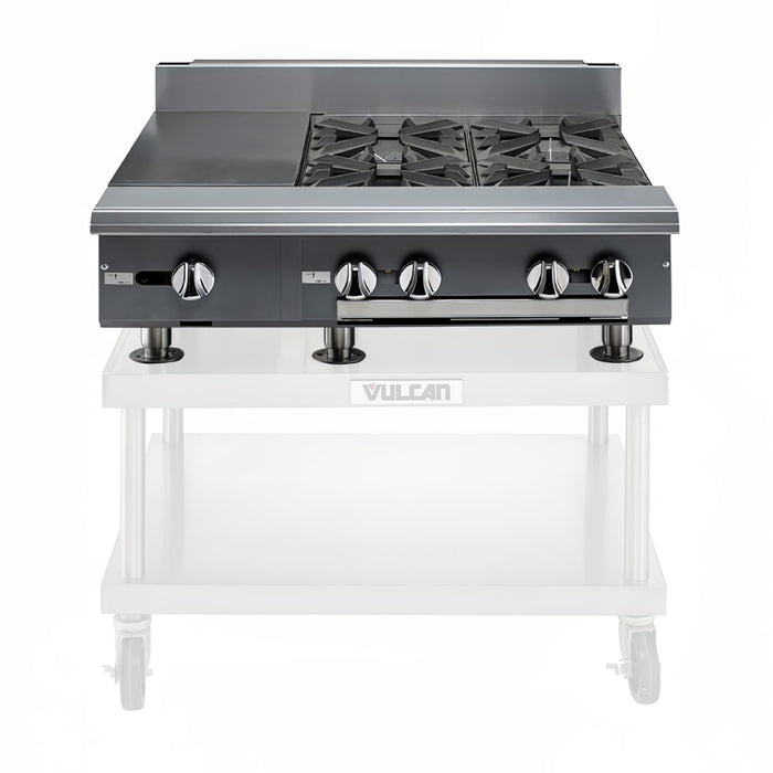 Vulcan V112HB 12" Gas Range W/ Hot Top & Storage Base, Liquid Propane-cityfoodequipment.com
