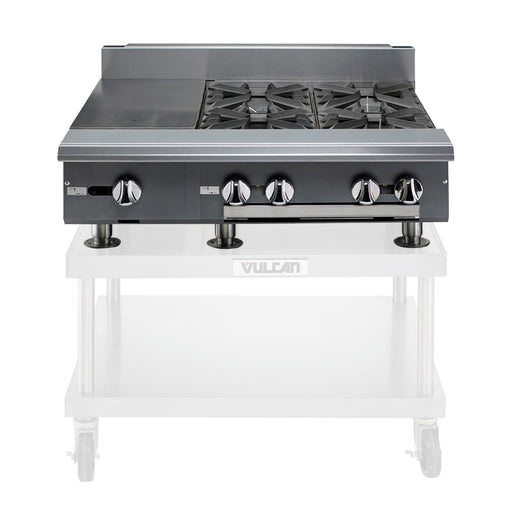 Vulcan V112HB 12" Gas Range W/ Hot Top & Storage Base, Natural Gas-cityfoodequipment.com