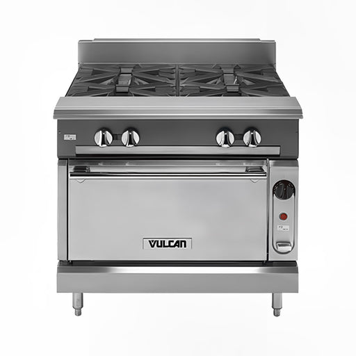 Vulcan V236HB 36" Gas Range W/ (2) Hot Tops & Storage Base, Natural Gas-cityfoodequipment.com