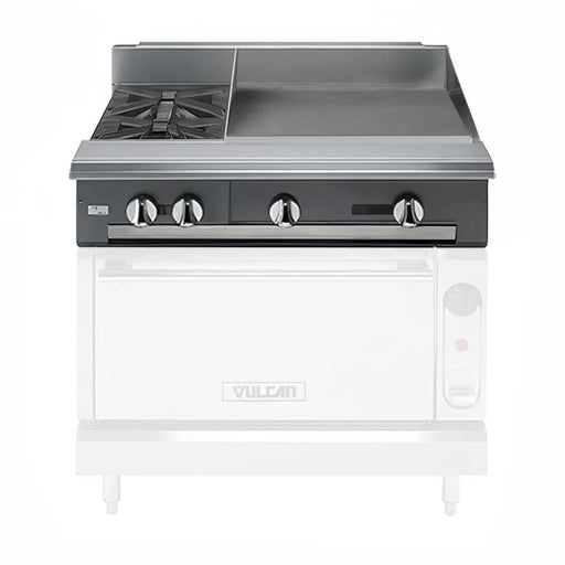 Vulcan V2BG8T 36" 2 Burner Gas Range Top W/ Griddle - Modular, Liquid Propane-cityfoodequipment.com