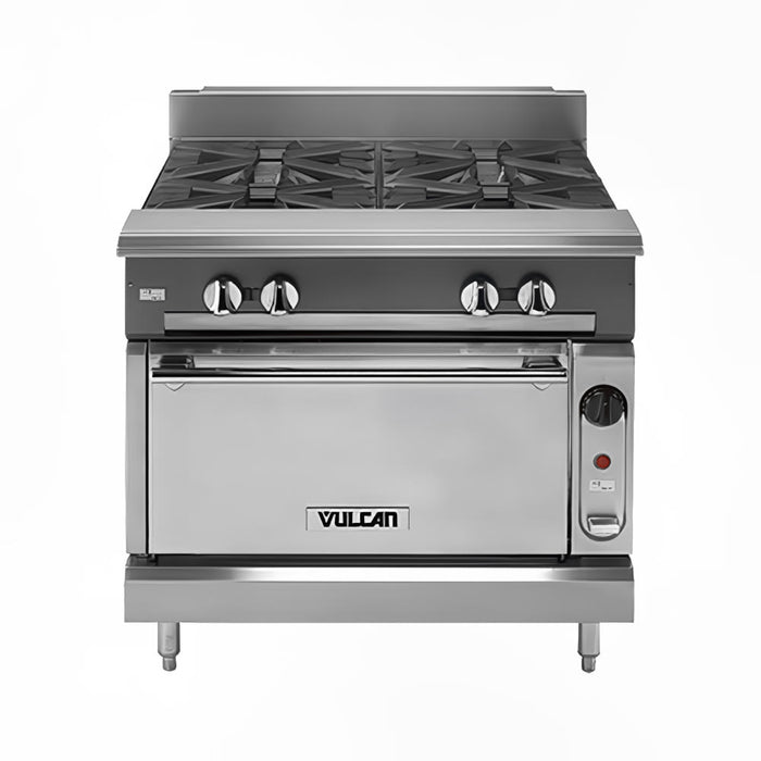 Vulcan V2FT36B 36" Gas Range W/ (2) French Tops & Storage Base, Liquid Propane-cityfoodequipment.com