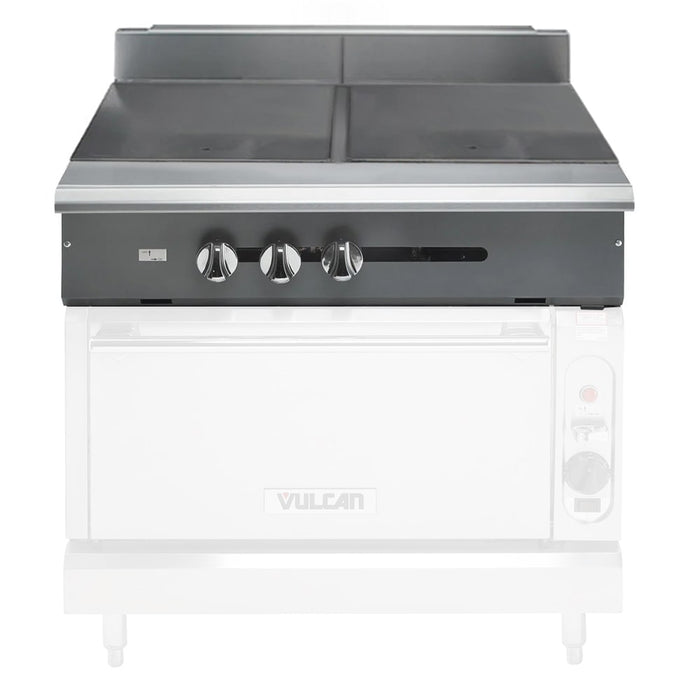Vulcan V2P36 36" Gas Range Top W/ (2) Planchas - Modular, Liquid Propane-cityfoodequipment.com