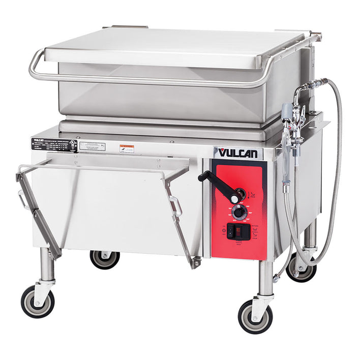 Vulcan VG30 30 Gal. Tilt Skillet - Open Base, Includes Faucet, Strainer, Natural Gas-cityfoodequipment.com