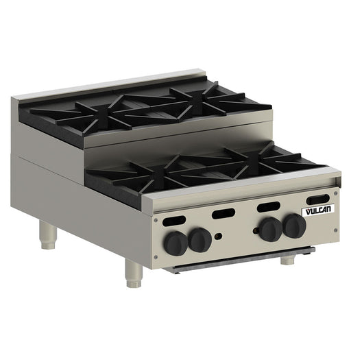 Vulcan VHP424U 24" Gas Hotplate W/ (4) Burners & Infinite Controls, Natural Gas-cityfoodequipment.com
