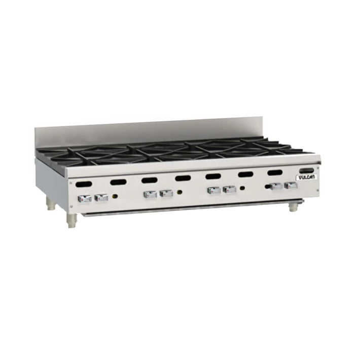 Vulcan VHP848 48" Gas Hotplate W/ (8) Burners & Infinite Controls, Natural Gas-cityfoodequipment.com