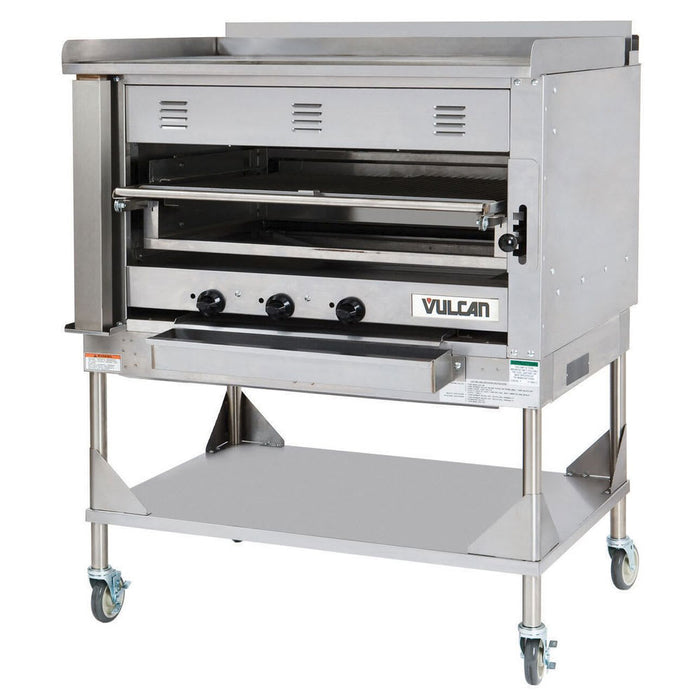 Vulcan VST4B 45" Chophouse Broiler W/ Over-Fired Deck, Griddle Plate, Liquid Propane-cityfoodequipment.com