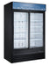 Compass RGDM-53-SL 53 1/8" Two Section Glass Door Merchandiser - (2) Sliding Doors, 115v, Black-cityfoodequipment.com