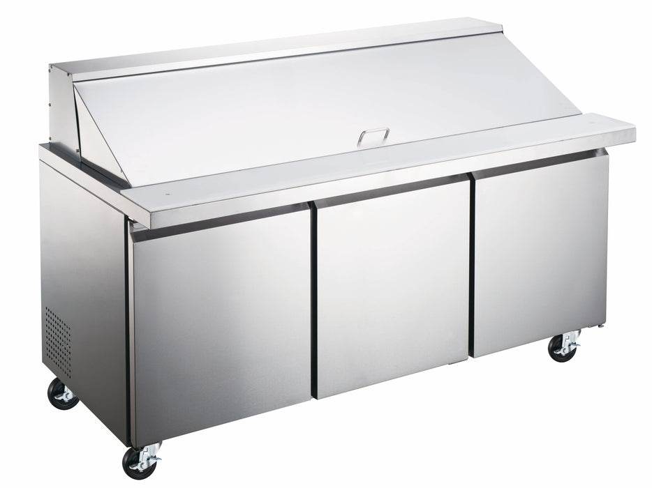 Compass MTSP72 - 70-3/8" Mega Top Sandwich/salad Prep Table W/ Refrigerated Base, 115v-cityfoodequipment.com