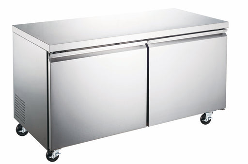 Compass PUC60F - 61 1/5" W Undercounter Freezer W/ (2) Sections & (2) Doors, 115v-cityfoodequipment.com