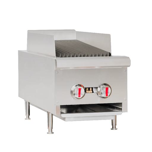 Compass Premier PCB14 - 14" Commercial Heavy Duty Gas Countertop Charbroiler-cityfoodequipment.com