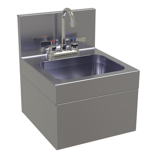 Glastender WH-14 Wall Mount Commercial Hand Sink w/ 9 1/4"L x 11 1/2"W x 6"D Bowl - Faucet-cityfoodequipment.com