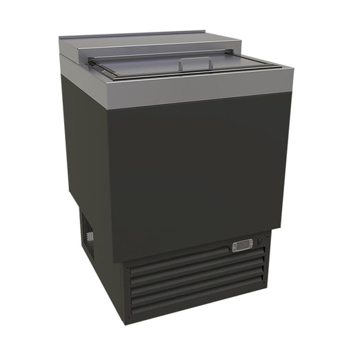 Glastender MF24-B 1 Section Glass Chiller w/ 55 Mug Capacity - Black, 120v-cityfoodequipment.com