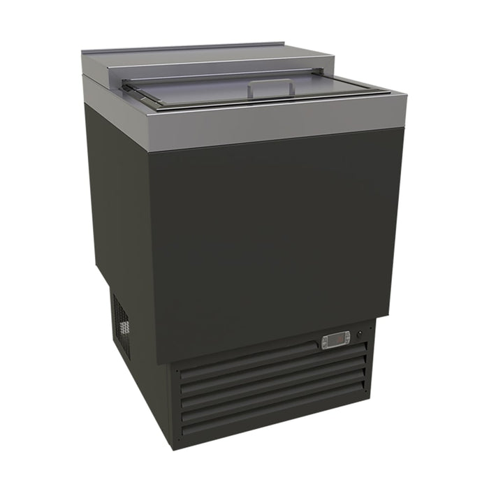 Glastender MF24-B 1 Section Glass Chiller w/ 55 Mug Capacity - Black, 120v-cityfoodequipment.com