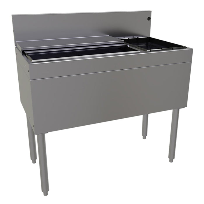 Glastender CBA-36R-CP10 36" Main Line Cocktail Station w/ 67 lb Ice Bin, Stainless Steel-cityfoodequipment.com