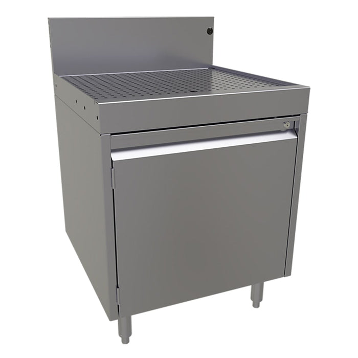 Glastender DBCB-24 Main Line Underbar Freestanding Drainboard Cabinet w/ 7" Backsplash - 24"W x 24"D x 37"H-cityfoodequipment.com