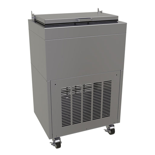 Glastender FRM-2 24" Mobile Ice Cream Freezer w/ 2 Tub Capacity - Stainless, 120v-cityfoodequipment.com
