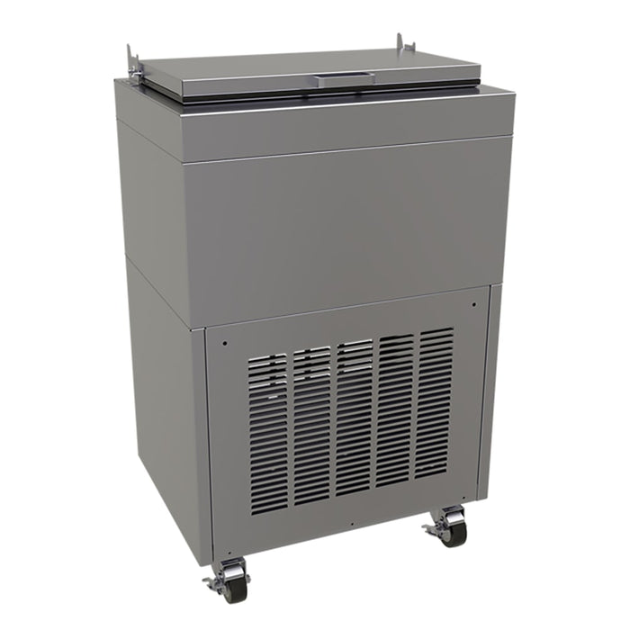 Glastender FRM-2 24" Mobile Ice Cream Freezer w/ 2 Tub Capacity - Stainless, 120v-cityfoodequipment.com