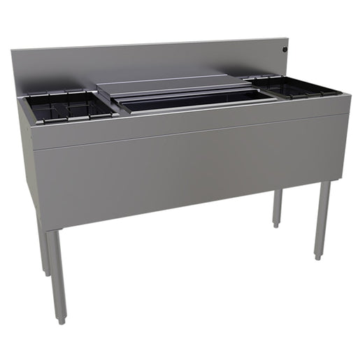 Glastender CBA-48-CP10 48" Main Line Cocktail Station w/ 67 lb Ice Bin, Stainless Steel-cityfoodequipment.com