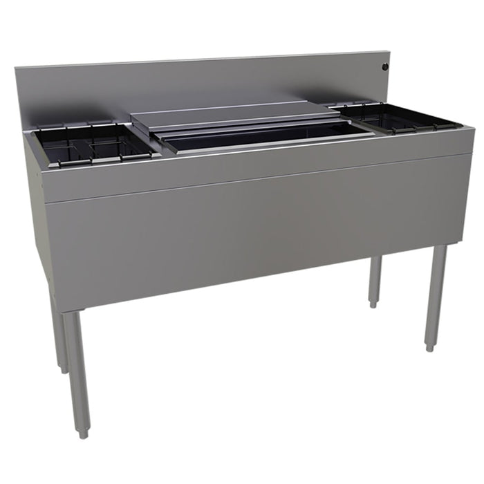 Glastender CBA-48-CP10 48" Main Line Cocktail Station w/ 67 lb Ice Bin, Stainless Steel-cityfoodequipment.com