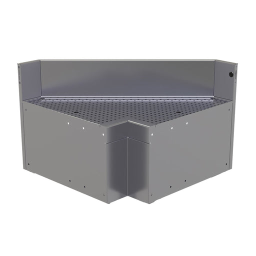 Glastender CILB-LN Main Line Underbar Corner Drainboard w/ 7" Backsplash - 29"W x 29"D-cityfoodequipment.com