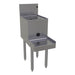 Glastender DBSA-12-RF 12" Main Line Underbar Blender Station w/ Drainboard & Rinser Faucet - 7" Backsplash-cityfoodequipment.com