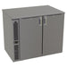 Glastender C1SL36 36" Bar Refrigerator - 2 Swinging Solid Doors, Black, 120v-cityfoodequipment.com