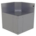 Glastender CIR-19/19-N Main Line Underbar Corner Drainboard w/ 7" Backsplash - 19"W x 19"D-cityfoodequipment.com