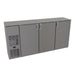 Glastender CS1FB72 72" Bar Refrigerator - 3 Swinging Solid Doors, Black, 120v-cityfoodequipment.com