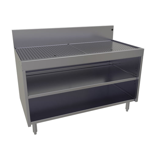 Glastender DBCB-48-LD Main Line Underbar Freestanding Drainboard Cabinet w/ 7" Backsplash - 48"W x 24"D x 37"H-cityfoodequipment.com