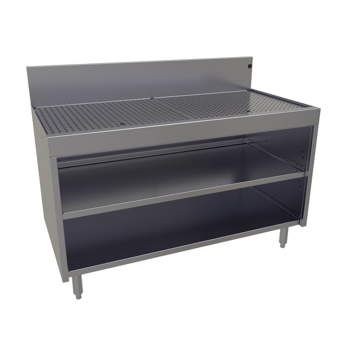 Glastender DBCB-48-LD Main Line Underbar Freestanding Drainboard Cabinet w/ 7" Backsplash - 48"W x 24"D x 37"H-cityfoodequipment.com