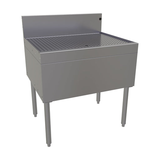 Glastender DBB-30 Main Line Underbar Freestanding Drainboard w/ 7" Backsplash - 30"W x 24"D x 37"H-cityfoodequipment.com