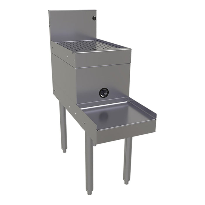 Glastender DBSB-12 12" Main Line Underbar Blender Station w/ Drainboard - 7" Backsplash-cityfoodequipment.com