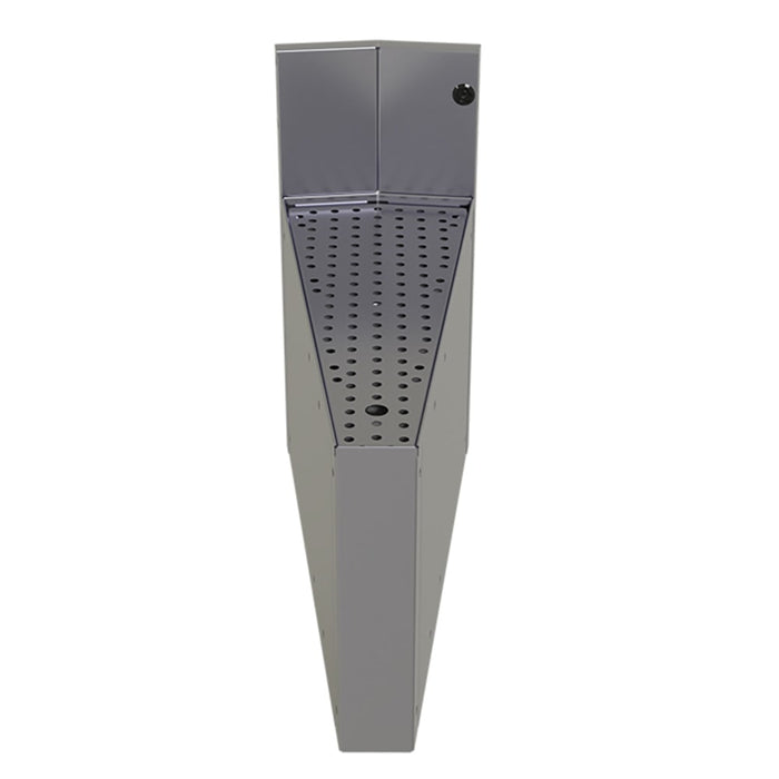 Glastender CIWB-15 Main Line Underbar Corner Drainboard w/ 7" Backsplash - 10"W x 24"D-cityfoodequipment.com