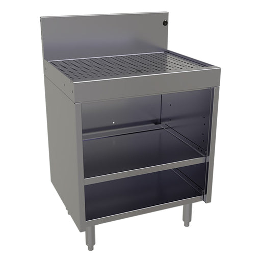 Glastender DBCA-24-LD Main Line Underbar Freestanding Drainboard Cabinet w/ 7" Backsplash - 24"W x 19"D x 37"H-cityfoodequipment.com