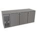 Glastender CP1FL72 72" Pass Thru Bar Refrigerator - 6 Swinging Solid Doors, Black, 120v-cityfoodequipment.com