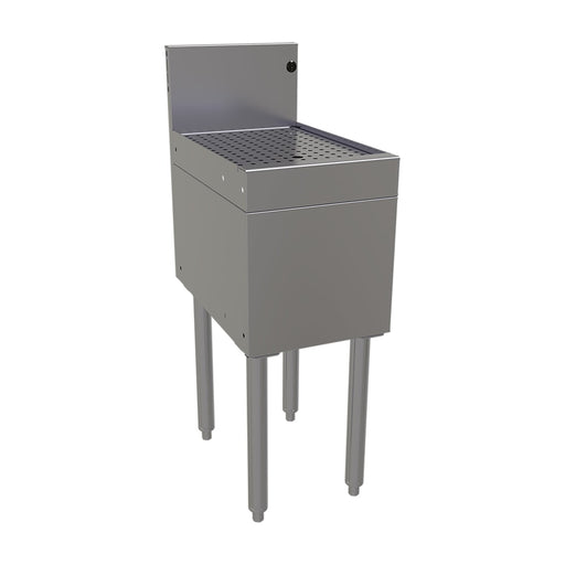 Glastender DBA-12 Main Line Underbar Freestanding Drainboard w/ 7" Backsplash - 12"W x 19"D x 37"H-cityfoodequipment.com