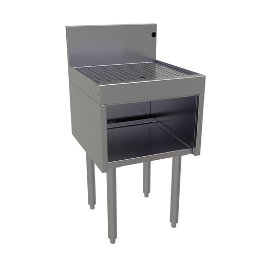 Glastender DBHA-18-LD Main Line Underbar Freestanding Drainboard Cabinet w/ 7" Backsplash - 18"W x 19"D x 37"H-cityfoodequipment.com