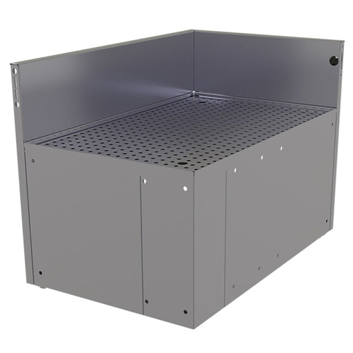 Glastender CIR-19/30R Main Line Underbar Corner Drainboard w/ 7" Backsplash - 30"W x 19"D-cityfoodequipment.com
