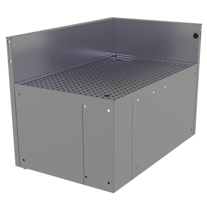 Glastender CIR-19/30R Main Line Underbar Corner Drainboard w/ 7" Backsplash - 30"W x 19"D-cityfoodequipment.com