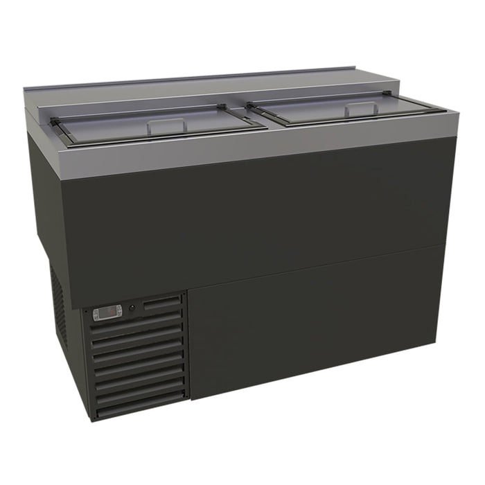 Glastender MF48-B 2 Section Glass Chiller w/ 147 Mug Capacity - Black, 120v-cityfoodequipment.com