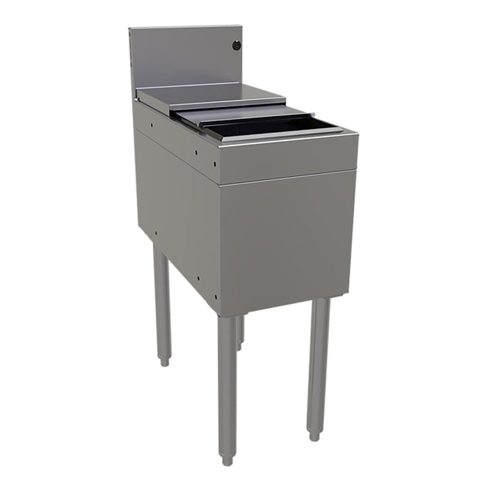 Glastender IBB-12 12" Main Line Ice Bin w/ 42 lb Ice Bin, Stainless Steel-cityfoodequipment.com