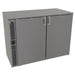 Glastender C2SB48 48" Bar Refrigerator - 2 Swinging Solid Doors, Black, 120v-cityfoodequipment.com
