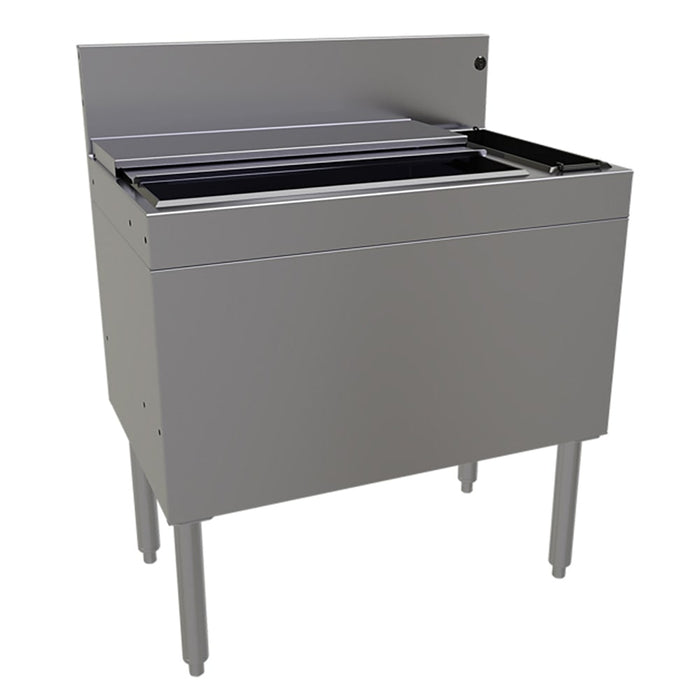 Glastender CBA-30R3-CP10-ED 30" Main Line Cocktail Station w/ 92 lb Ice Bin, Stainless Steel-cityfoodequipment.com